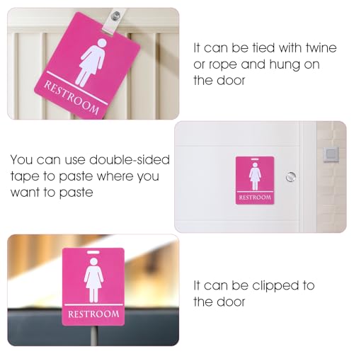 Classroom Bathroom Passes Set with Key Holders & Buckles - 4 Pack