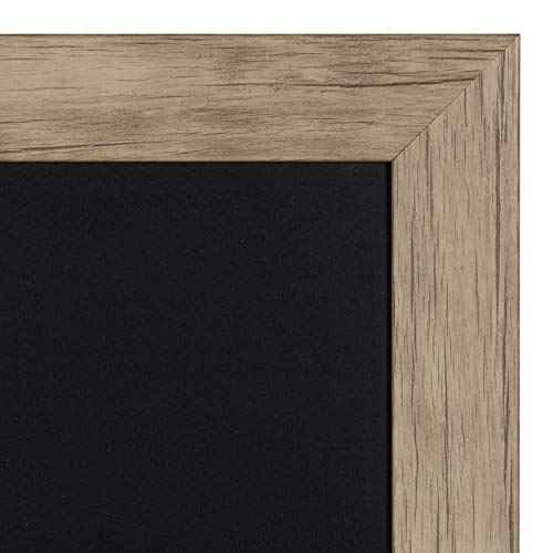 DesignOvation Beatrice Framed Magnetic Chalkboard, 13x23, Rustic Brown