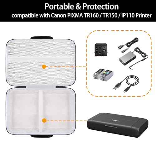 khanka Stroage Case for Canon PIXMA TR160 / TR150 / iP110 Portable Printer Wireless Mobile Printer,Case Only