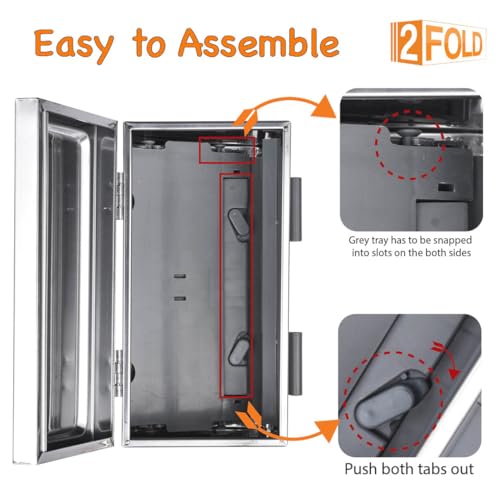 2Fold Pencil Dispenser for Classroom - Stainless Steel Bulk Pencil Holder for Desk - Includes Removable Label Stickers - Teacher Must Haves for Organization - Holds up to 200 Pencils (Blue)