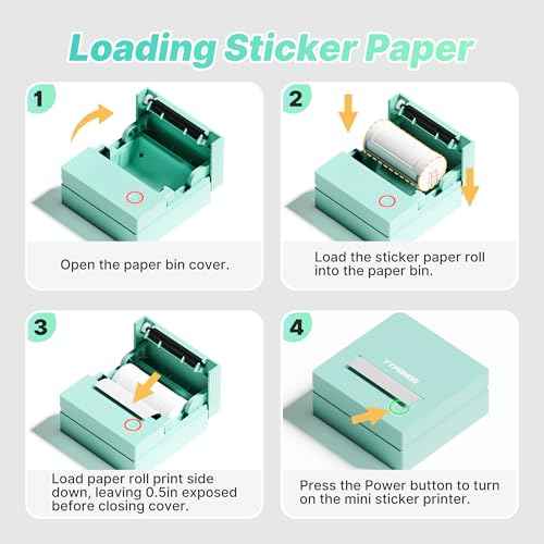 Genuine Self-Adhesive Thermal Printer Stickers, 54mmx3.2m Sticker Paper, Compatible with PM290 Mini Sticker Printer, Thermal Sticker Paper for Journal, Study, Photos, 3 Rolls, White