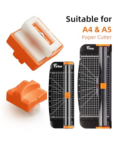Firbon Orange Paper Cutter Replacement Blades for A4, A5 & More - Safe, Sharp, Durable