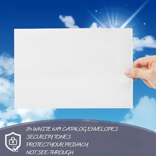 Fuutreo 500 Count White Self-Adhesive Envelopes 6 x 9 Inches for Mailing