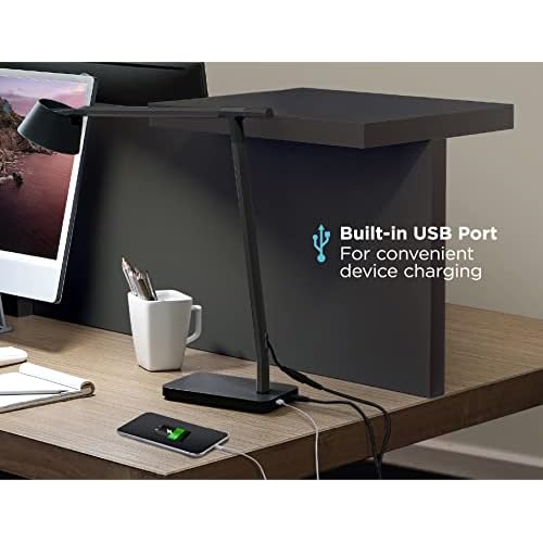 Verve Designer Desk Lamp with USB Charging Port, True White LED + 16M RGB Colors