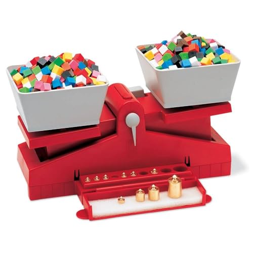 hand2mind Precision School Balance Weighted Balance, School Weight Scale for Kids, Balance Scale for Classroom, Primary Balance Scale, Math Manipulatives Middle School, Student Math Balance