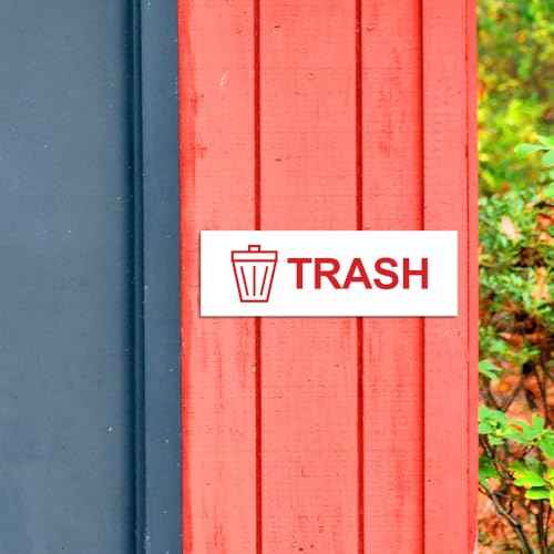 Basic Trash Sign (Black) - Medium 5 Pack