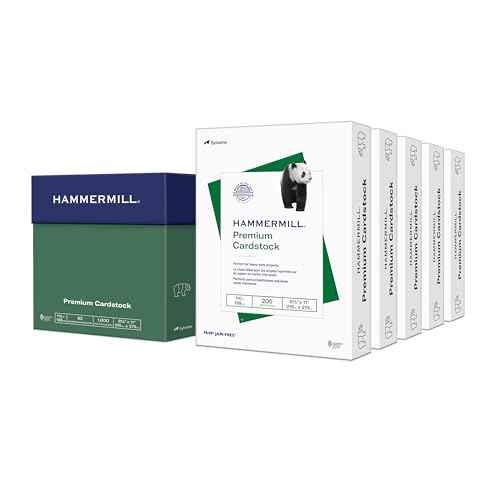 Hammermill White Cardstock, 110 lb, 8.5 x 11 White Cardstock, 5 Ream (1,000 Sheets) - Thick Card Stock, Made in the USA, 168400C