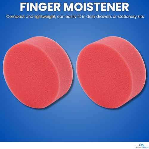 1InTheOffice Sponge Cup Moistener,Fingertip Paper Moistener,Finger Moistener for Paper (4 Pack)