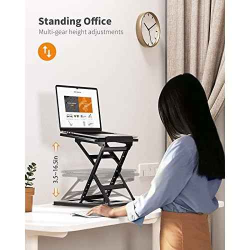 HUANUO Adjustable Laptop Riser - 9 Adjustable Angles, Easy Sit or Stand, Fits 15.6 Inch Laptop & Notebook