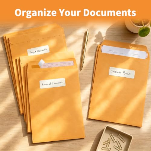 6x9 Brown Kraft Mailing Envelopes 100 Pack Self-Sealing 28lb Office & Business Use