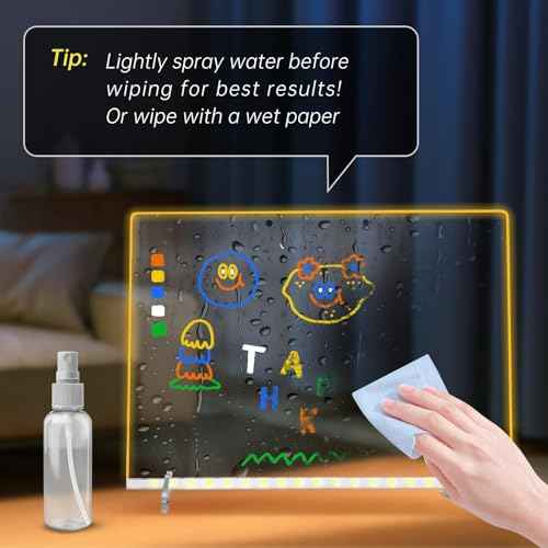 Led Drawing Board with Battery Pack, 13.7"X10" LED Note Board with Colors for Kids, Light Up Drawing Board for Home Office School, Personalized Birthday Gifts for Girls Boys