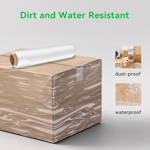 Elxrict 18in Clear Heavy Duty Stretch Wrap Roll 1500ft - 4 Pack