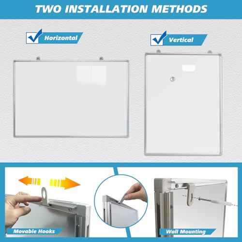 Magnetic Writeboard 24X36 Dry Erase Board Hanging & Wall Mounted Whiteboard S Aluminium Frame Message Boards for Home, School, Office, Kitchen