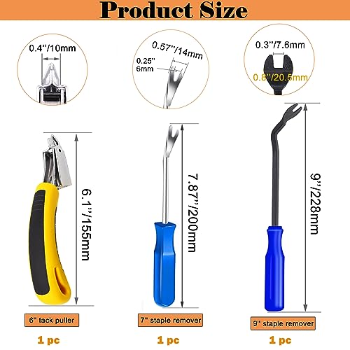 Sunxeke 3Pcs Heavy Duty Upholstery & Construction Staple Remover Set (3 PCS)