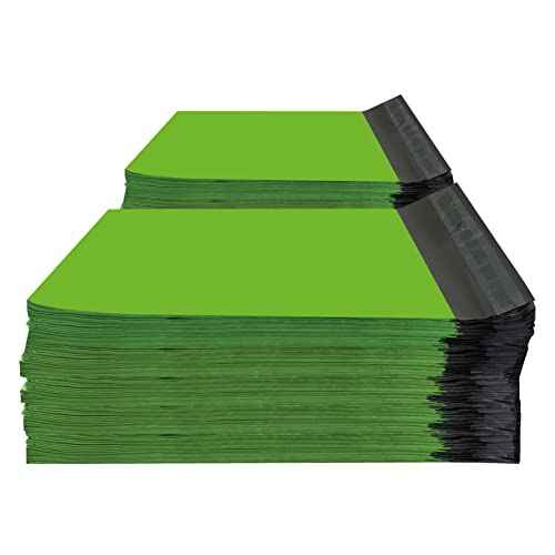 Colored Poly Mailers Pack of: (Green, 6" x 9" pack of 1000) Be creative with your packaging with Colored mailers