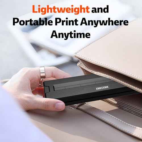 Portable Printers Wireless for Travel,Inkless Thermal Bluetooth Mini Printer Compatible with Android,iOS&Laptop,Support 8.5" X 11" US Letter&A4,Portable Small Mobile Travel Printer for Home (T11)