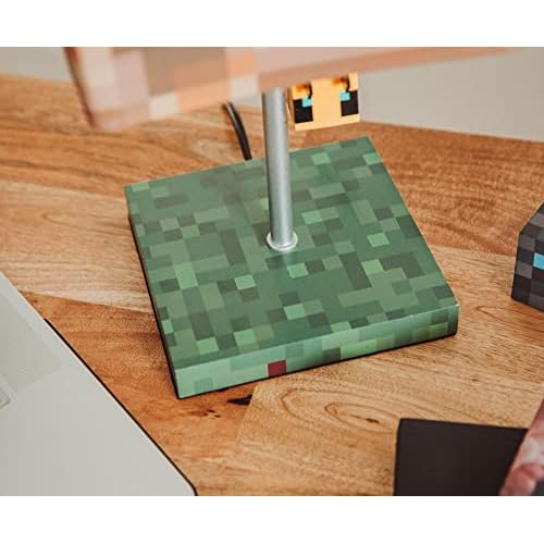 Minecraft Yellow Bee Nest Block Desk Lamp with 3D Bee Puller | Nightstand Table Lamp with LED Mood Light for Bedroom, Desk, Living Room, Playroom | Home Decor Kids Room Essentials | Video Game Gifts