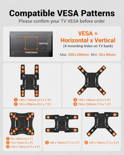 Perlegear Black Rolling TV Stand for 13-50 Inch TVs, 30° Tilt & Adjustable Height