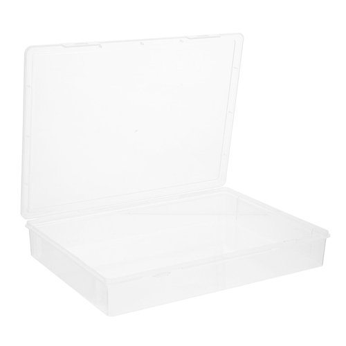Tofficu Transparent a4 Document Storage Box: Office Desktop File Organizer with, Plastic Paper Holder for Magazines, Photos, Stationery, and More
