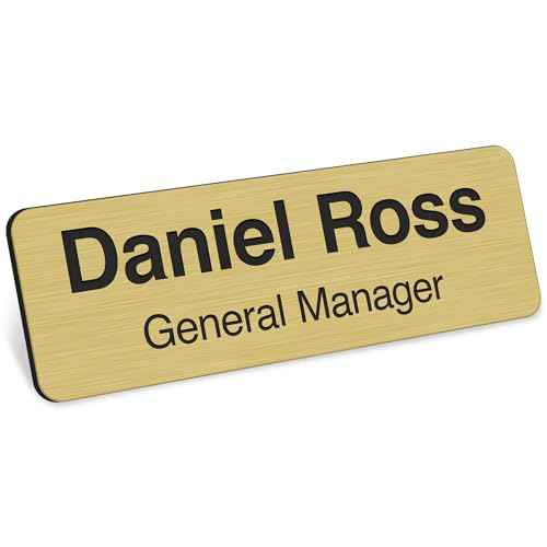 Name Tag, Magnetic Name Tags, Personalized Name Tags, 1" x 3", Durable Engravable Impact Acrylic Material, Made in The USA by My Sign Center (Classic Rectangle)