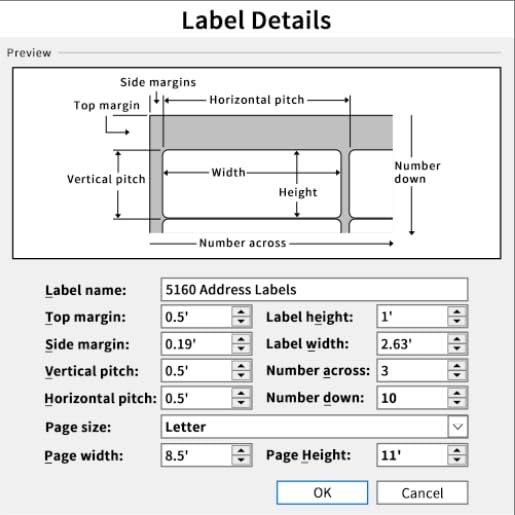 Batrical 1" x 2-5/8" Address Labels 900 Labels, 30 Sheets, Laser & Inkjet Compatible