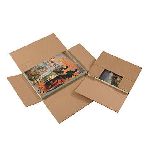 Aviditi Kraft Easy-Fold Corrugated Cardboard Mailing Boxes, 10 1/4" x 8 1/4" x 1 1/4",Pack of 50, Crush-Proof, for Shipping, Mailing and Storing