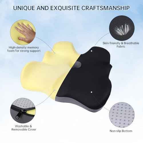 Seat Cushion, X-Large Memory Foam Office Chair Cushion, for Pressure Relief Sciatica & Pain Relief for Long Sitting Hours on Office/Home Chair, Car, Wheelchair
