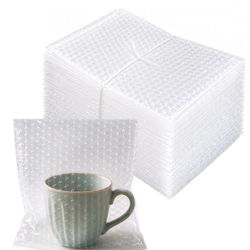 50PCS 6x8 Inch Clear Bubble Pouches Double Wall Shockproof Packaging