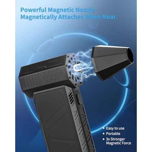 Compressed Air Duster - 130000RPM High-Speed Electric Air Duster, 3 Gear Adjustable Mini Jet Dry Blower, Rechargeable Cordless for Computer Keyboard, PC, Car, Home, and Outdoors Cleaning