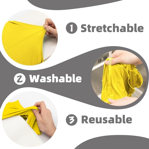 KICNIC Yellow Fabric Book Cover Jumbo - Adjustable, Reusable 9x11 Inch