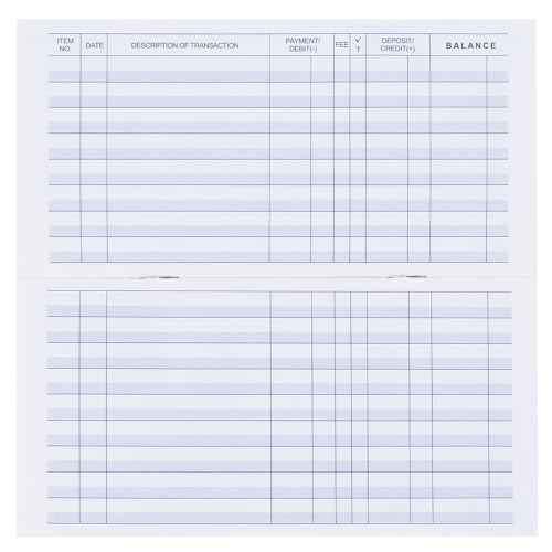20 Pack Checkbook Register, Check Registers for Personal, Blank Ledger Transaction Registers for Personal or Business Bank, Check Register Book for Checking and Saving Account, Deposit and Credit Card