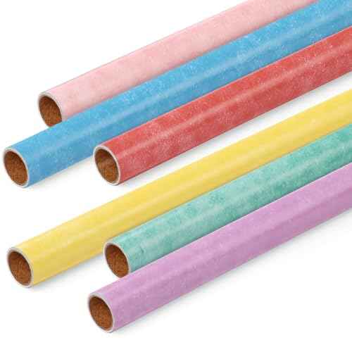 Skyygemm 6 Rolls Bulletin Board Paper Fade Resistant Colored Bulletin Board Paper Roll Bulk for Art Decor Drawing Craft Painting(4 x 8 ft,Watercolor)