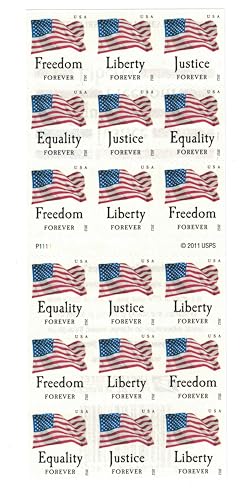 USPS Forever Stamps Four Flags Sheet of 18 US Postage Collectible