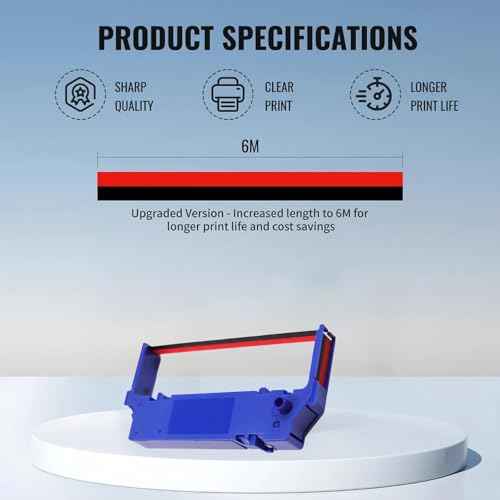 SP700 Ribbon Printer SP 700 Compatible for Star SP700 RC700 SP-700BR RC-700BR SP-712 SP712R SP-742 SP742R SP740 SP747, SP700 Black and Red Ink Ribbon, Pack of 24