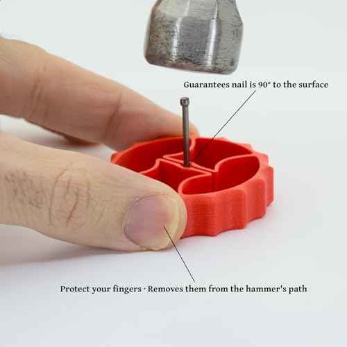 3NTERPRISE | Nail Holder & Guide (2-Pack) for Safe and Accurate Hammering ? Prevents Finger Injuries, Ensures Correct Nail Orientation ? Ideal for Carpentry, DIY, and Construction Projects