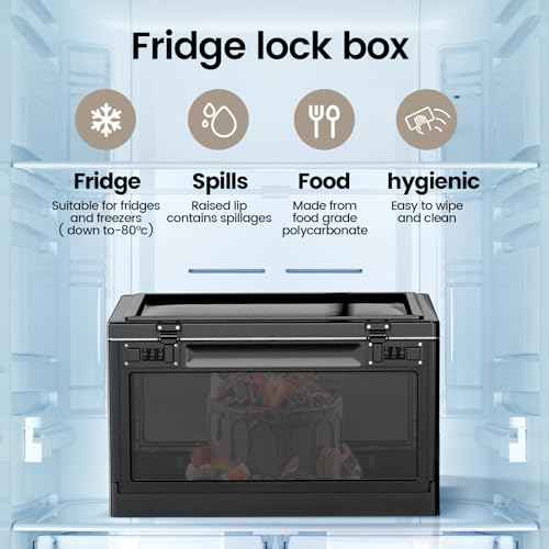 Large Lock Box,Lockable Storage Box with Combination Code 15.3x11x8.6in Stackable Medicine Lock Box for Safe Medication£¬Storage Box with Lock for Phone/Snacks/Personal Items/Fridge/Office