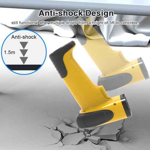 2.4GHz Wireless & Bluetooth Handheld 1D 2D Barcode Scanner, Triple Mode USB Laser Scanning Gun for Android iOS Windows, Retail Warehouse Inventory Management