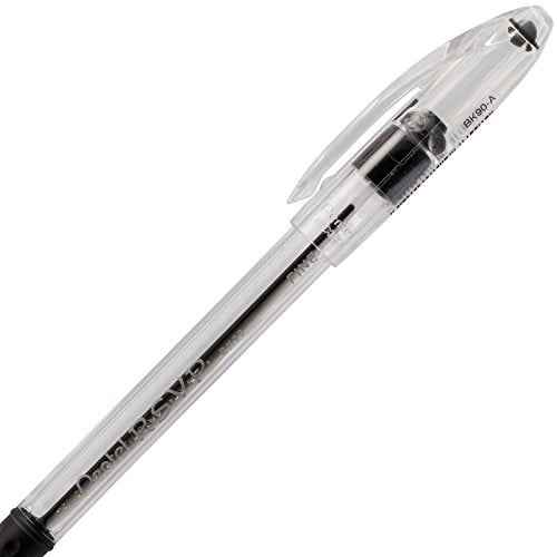 Pentel¢ç R.S.V.P.¢ç Ballpoint Pens, Fine Point, 0.7 mm, Clear Barrel, Black Ink, Pack Of 5