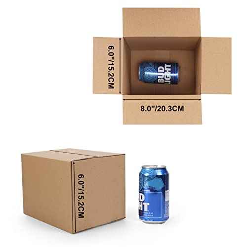 CRUGLA 40 Packs 8x6x6 Shipping Boxes Cardboard Boxes Shipping Box for Business Packaging Thin Box