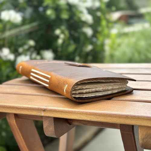 Tolredo Made in Canada Premium Hunting Journal Top-Grain Cowhide Leather Hunting Logbook Gift for Huntsman, 96 Bleed Proof Pages(8.3"X4")