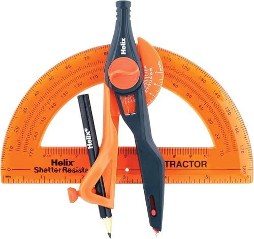 Maped Helix Compass & Protractor Set - Locking Mechanism, 12 Inch