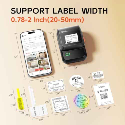Label Maker Machine with Tape, M100 Bluetooth Thermal Label Maker with 3000 Icons and 400 Templates, Address Barcode Label Printer for Small Business, Home, Office, School, Dark Gray