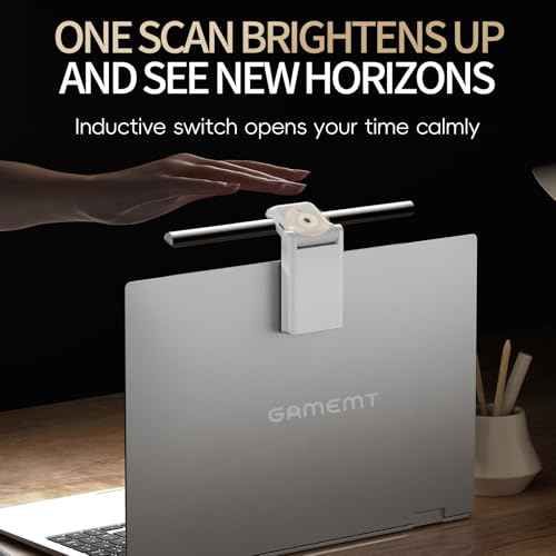 Laptop Monitor Light Bar, Auto-Dimming, No-Glare Home Office Desk Lamp Suitable for Curved/Flat Panel Monitors, Long-Lasting Portable Desk Lamp for Office Travel Bedroom