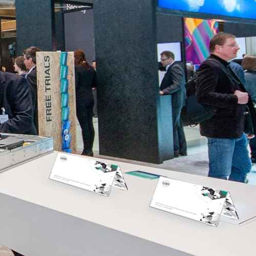 24 Pack Clear Plastic Name Plates for Desk 8.5 x 3 Acrylic Wall Name Plate Holder Desk Sign Frame for Table Display Blank Nameplate for Office Business Conference Meetingroom Student School Classroom