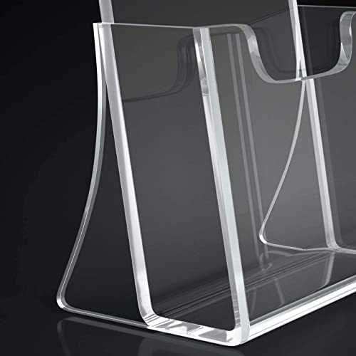 HIIMIEI Acrylic Brochure Holder 8.5 x 5.5 Inches - Pack of 2