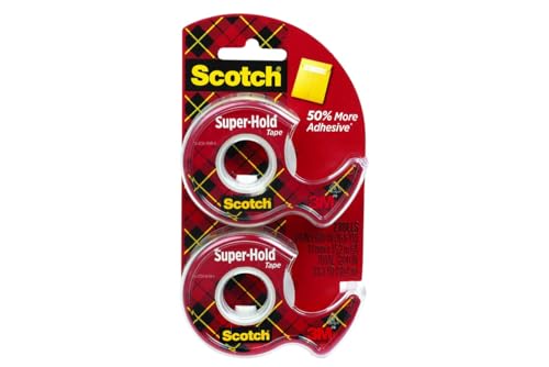 Scotch Super-Hold Tape, 2 Rolls, 3/4 x 600 Inches, Dispensered (Tape)