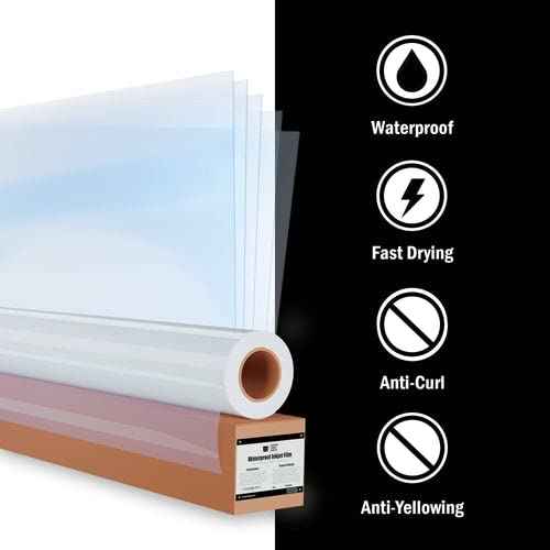 Screen Print Direct® Waterproof Inkjet Film Sheets (8.5" x 14" - 100 Sheets) - Transparency Film for Silk Screen Printing, Inkjet Film Sheets for Screen Printers - Screen Printing Supplies
