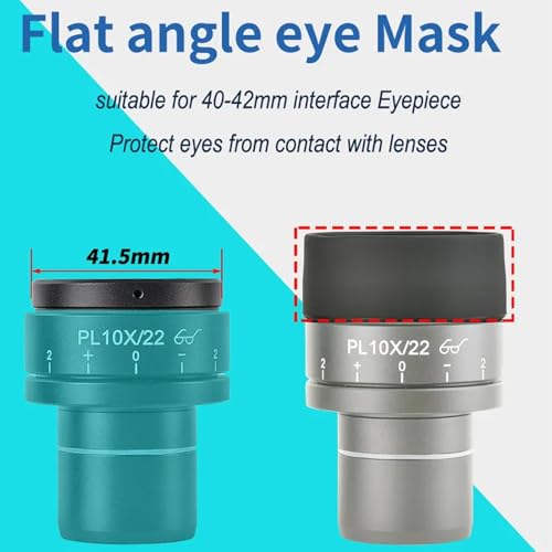 44mm Rubber Eyepiece Eyeshields for Microscope Replacement Set - Flat Angle Design