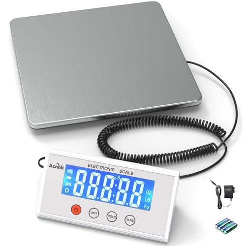 Digital Shipping Scale 440lb Heavy Duty Stainless Steel Postal Weighing Machine