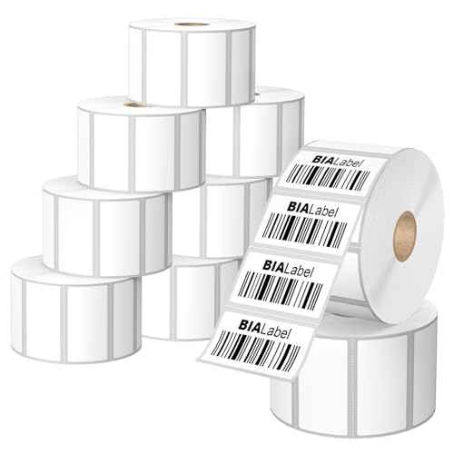 12 Rolls 2" X 1" Thermal Labels, 1300/Roll - Direct Thermal Labels Compatible with Zebra & Rollo Printers